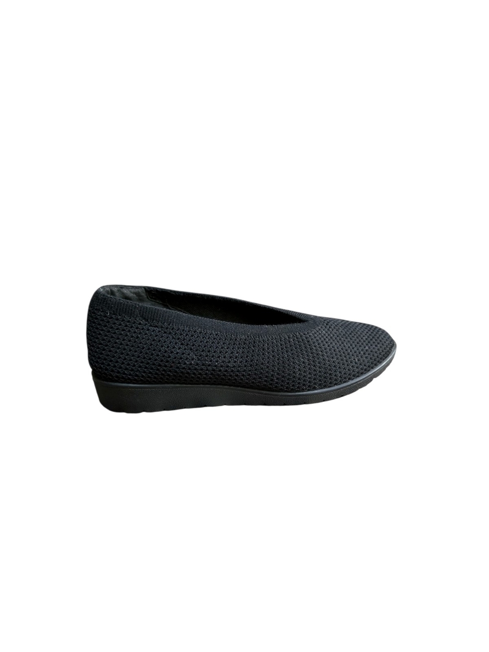 Eileen Fisher Black Knit Slip-Resistant Ballet Flats - Picture 2 of 2